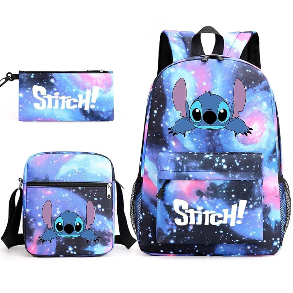 PALAY School Backpack Set of 3Pcs Students School Backpacks Casual Messenger Bag & Pencil Pouch Fashion Cartoon Stitch Print School Backpack Shoulder Bag Book Bag Birthday Gift for Kids PALAY School Backpack Set of 3Pcs Students School Backpacks Casual Messenger Bag & Pencil Pouch Fashion Cartoon Stitch Print School Backpack Shoulder Bag Book Bag Birthday Gift for Kids